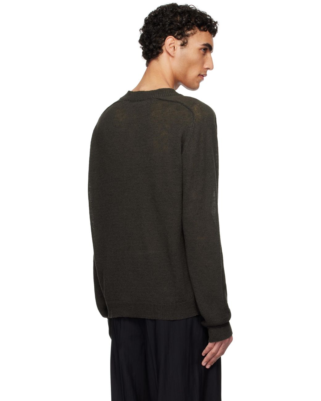Our Legacy Khaki Rue V-Neck Sweater in Black for Men | Lyst