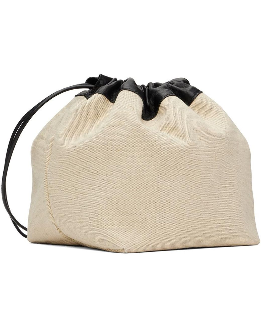 Jil Sander Off-white Dumpling Bag in Black | Lyst