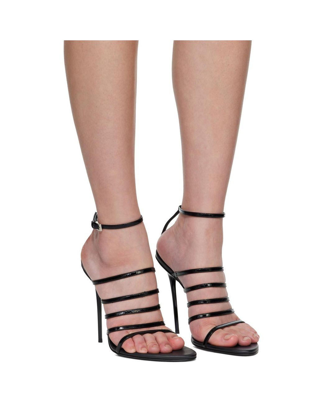 Alaïa Black Drop Heeled Sandals