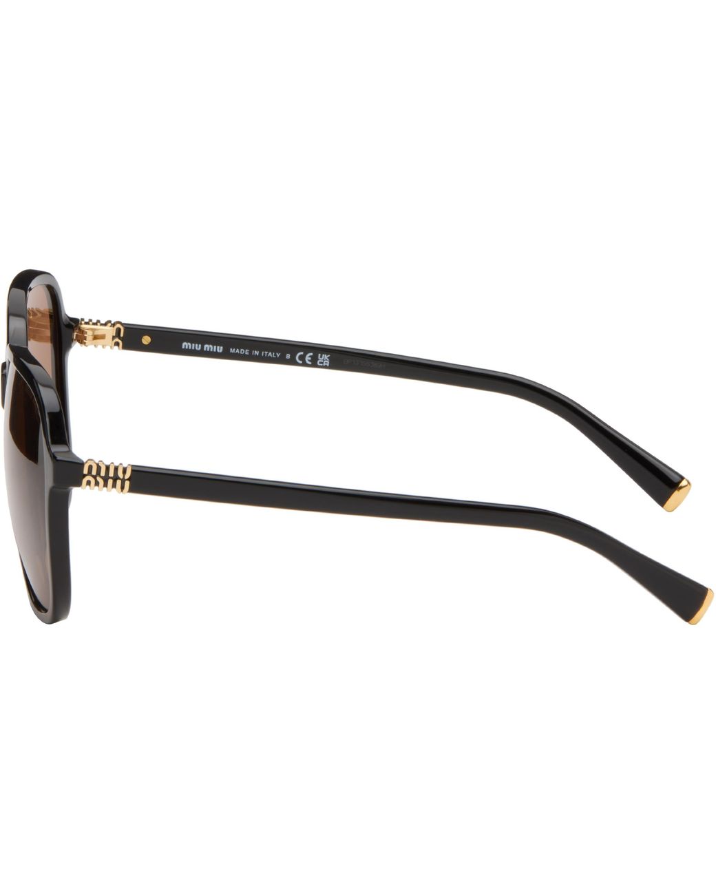 Miu Miu Black 'Miu Regard' Sunglasses