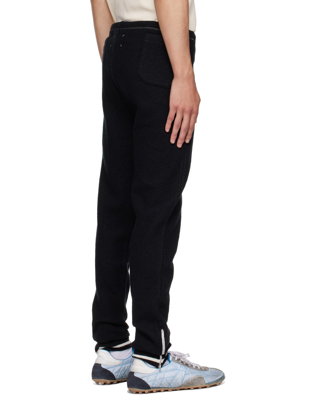 Maison Margiela Black Wool Track Pants for men