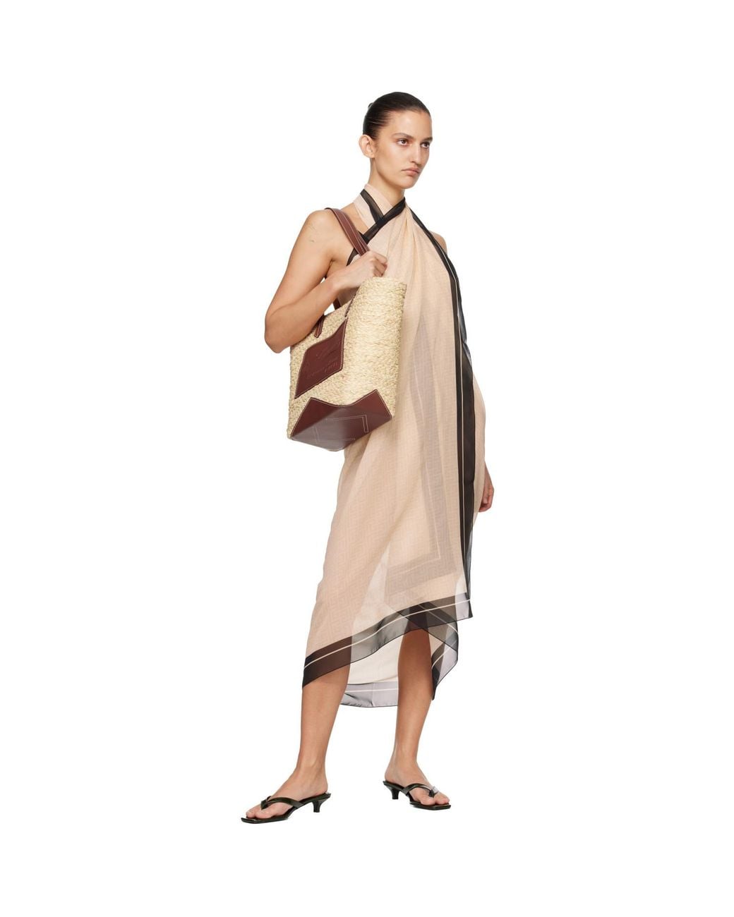 Lanvin Brown Catch Medium Tote