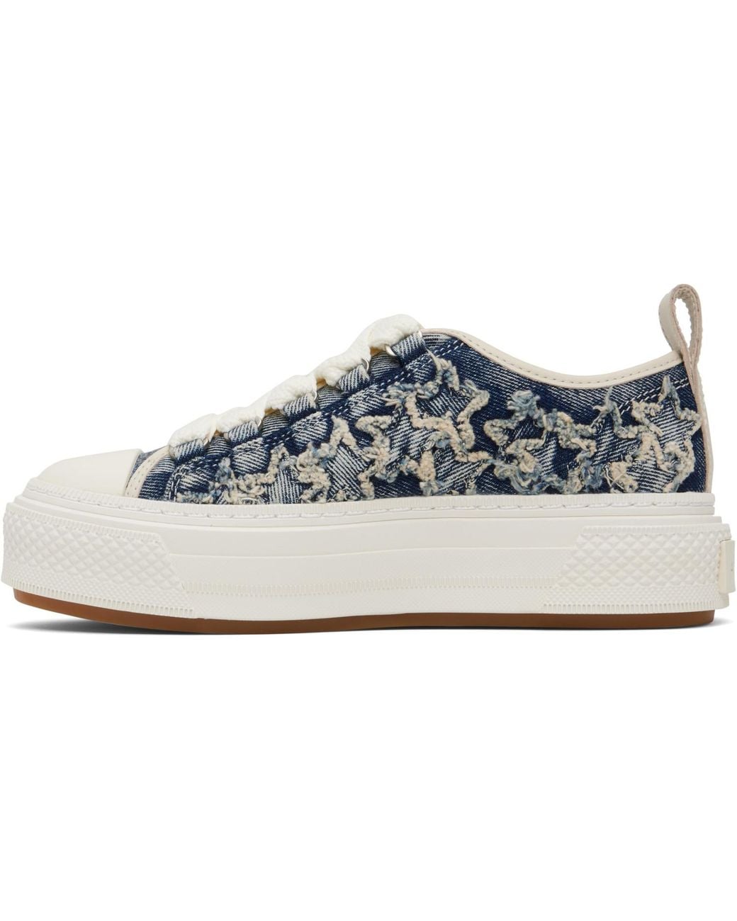 Amiri Blue Denim Court Low Sneakers