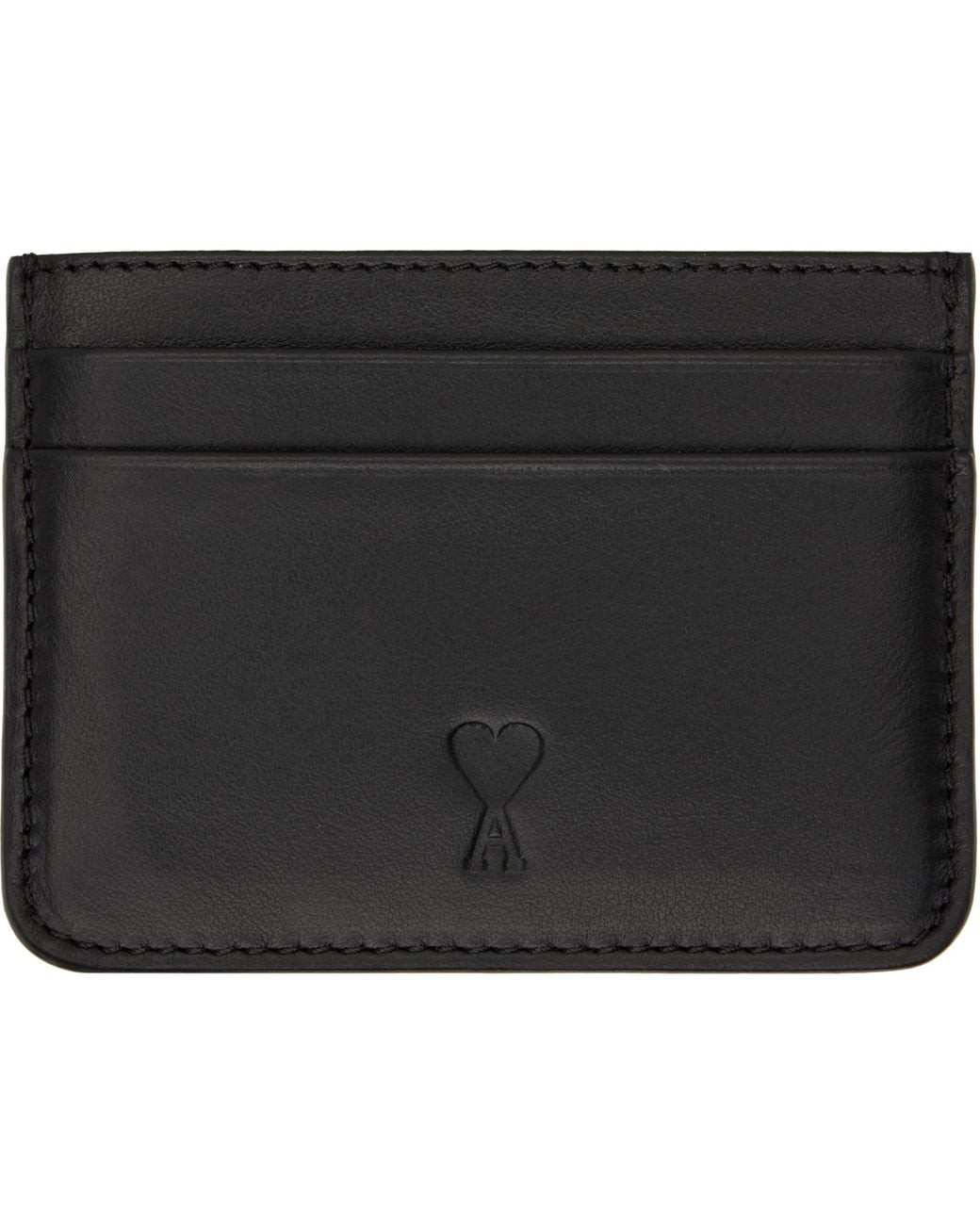AMI Black Ami De Coeur Card Holder for men