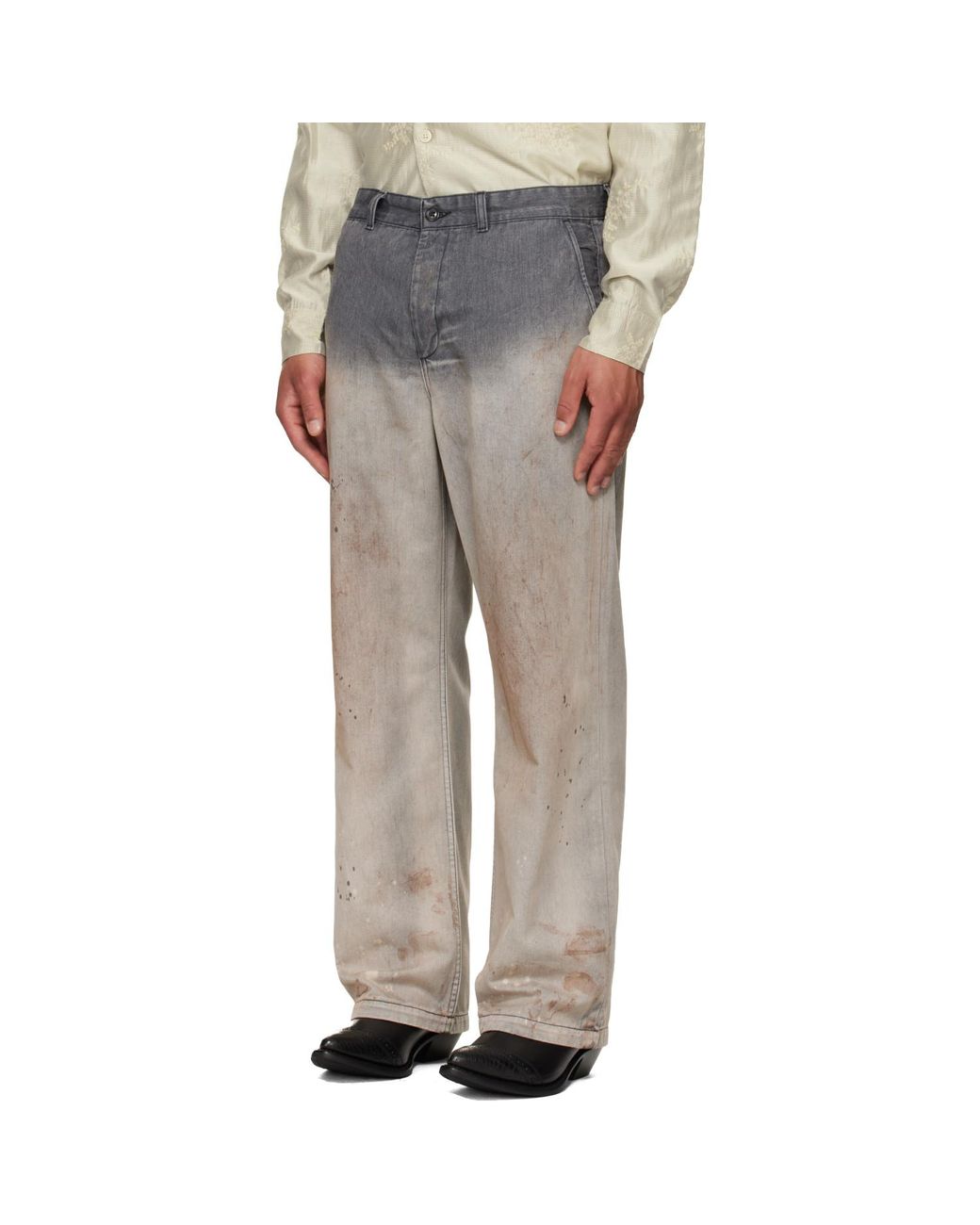 Our Legacy Gray Rig Chino Jeans for men