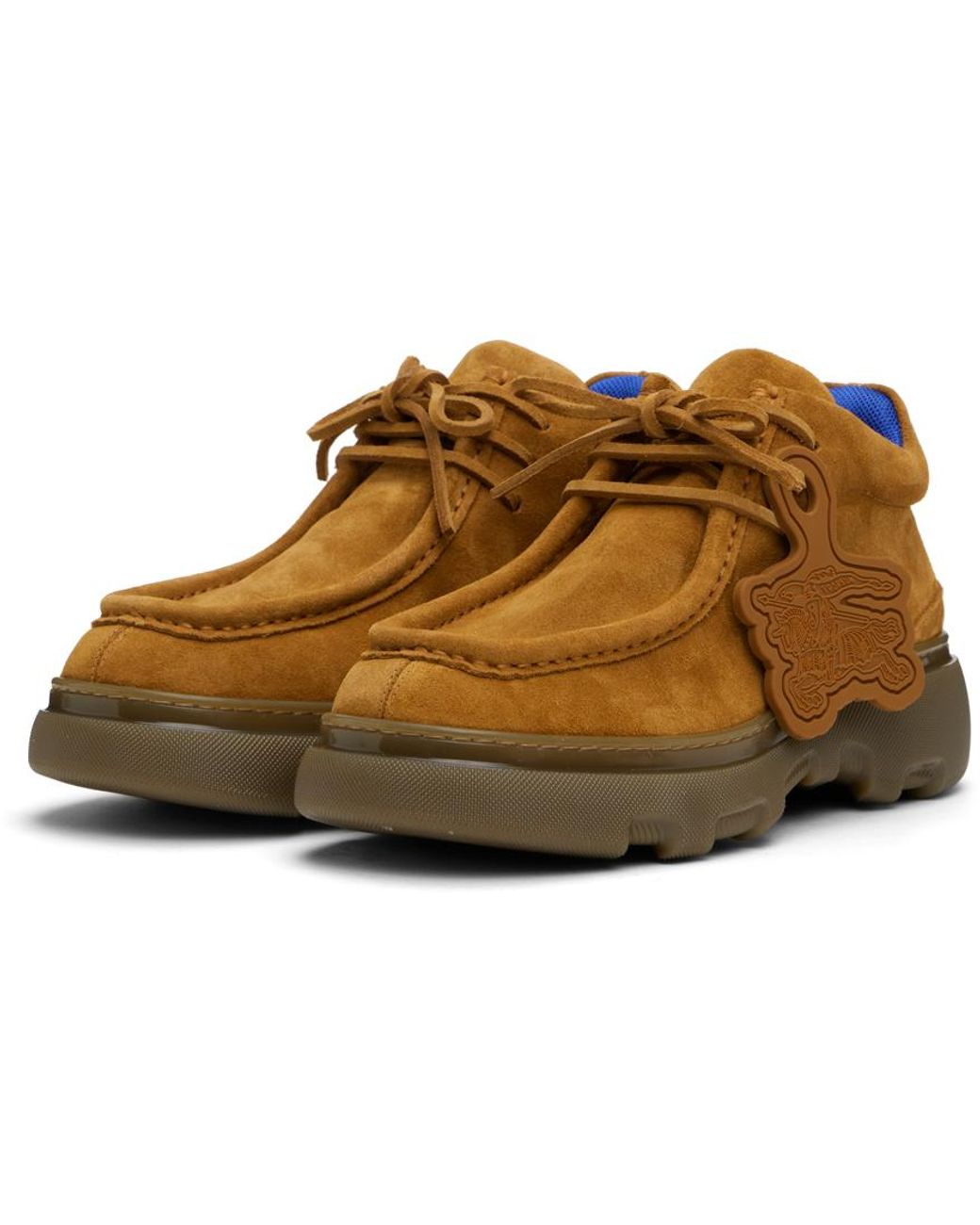 Burberry Tan Suede Creeper Mid Derbys in Black for Men 