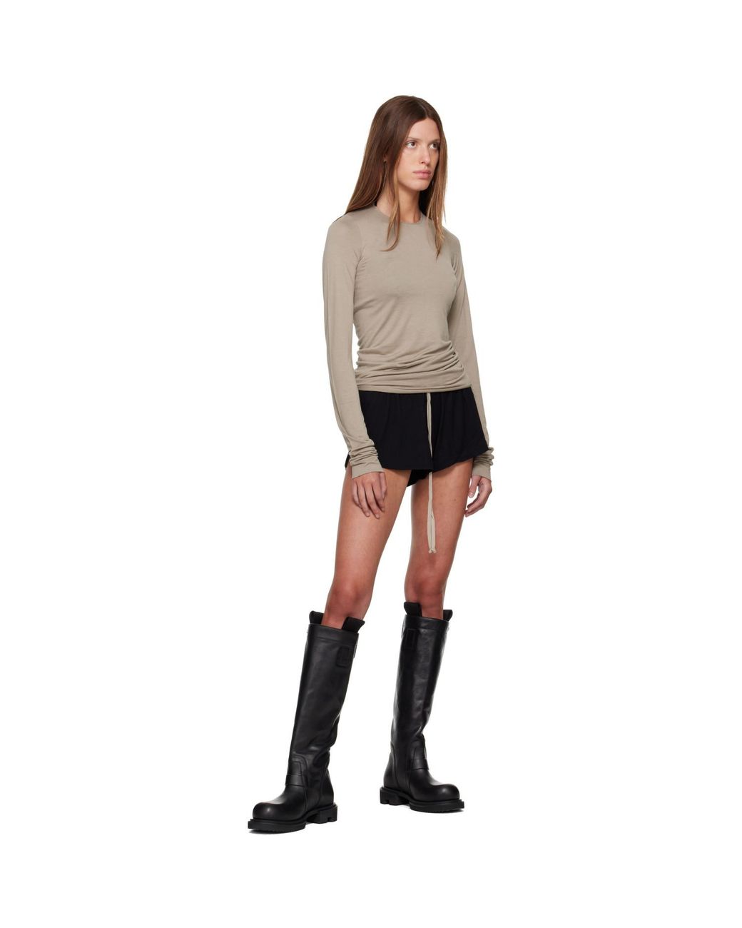 Rick Owens Gray Tower Basic Ls T-Shirt