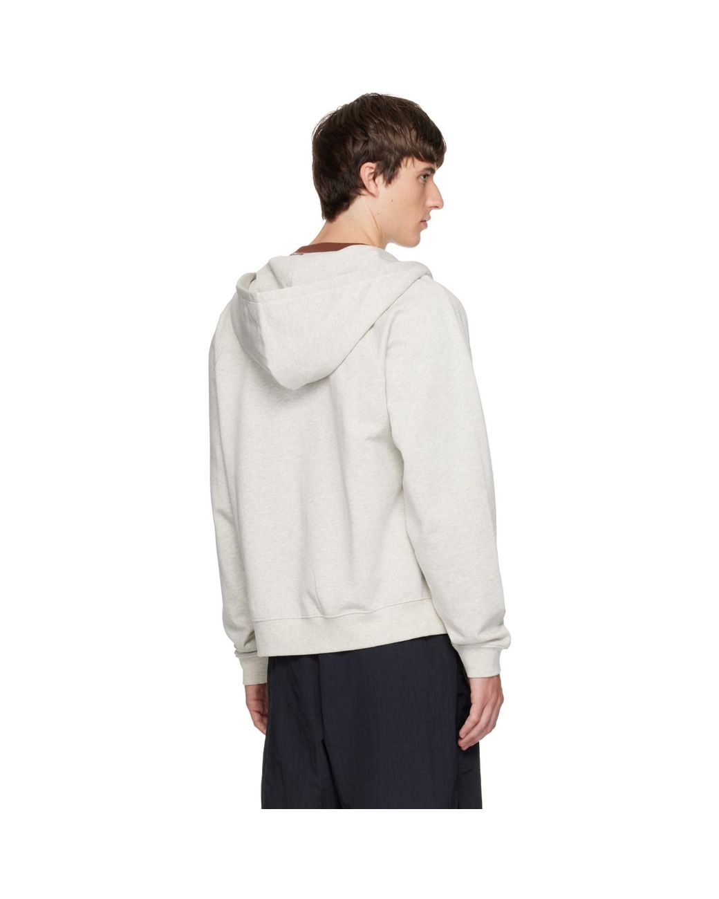 Palmes Red Logo Zip Hoodie for men