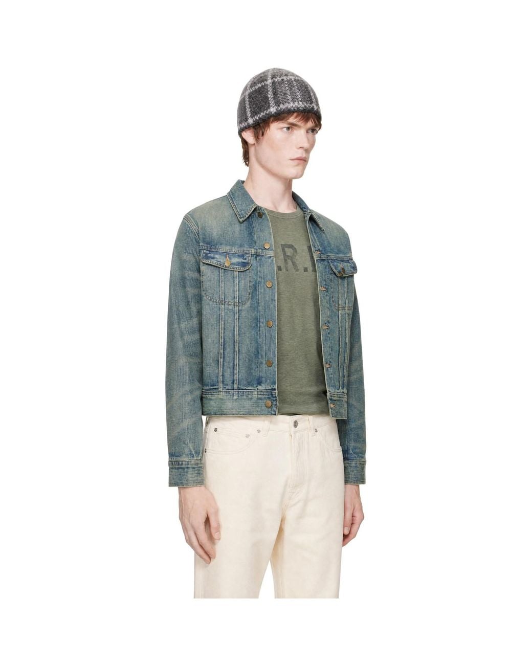 RRL Blue Denim Trucker Jacket for men