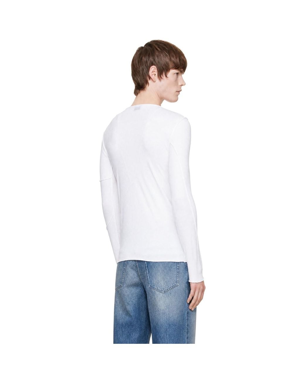 Dries Van Noten White Long Sleeve T-Shirt for men