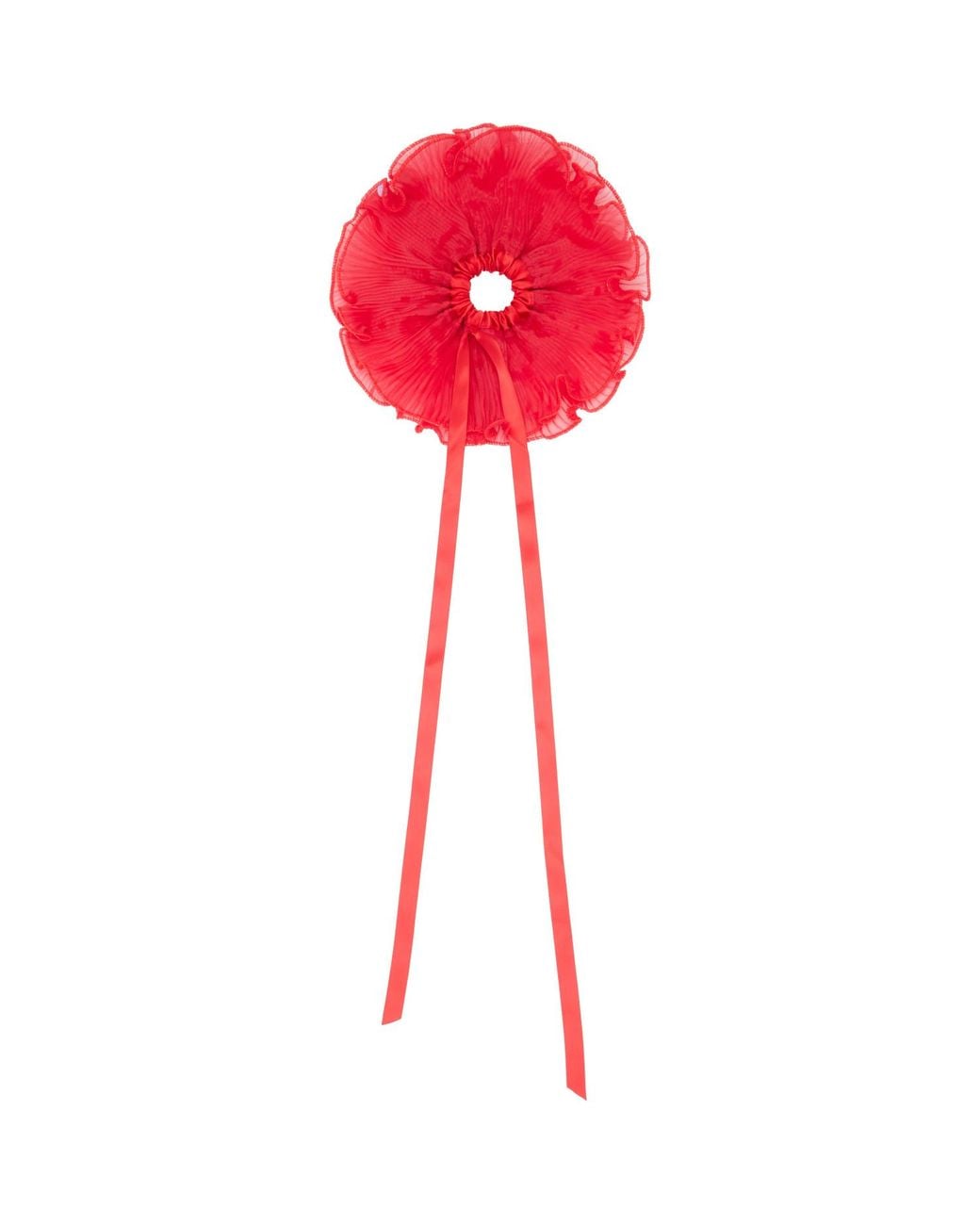 MERRMA Red Ssense Exclusive Orchid Pleated Organza Scrunchie