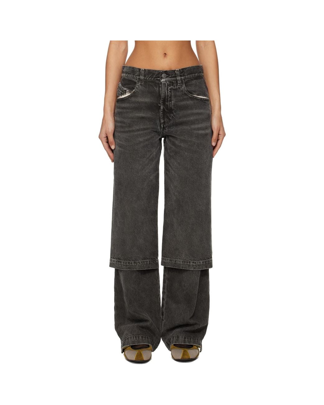 The Attico Black Long Jeans
