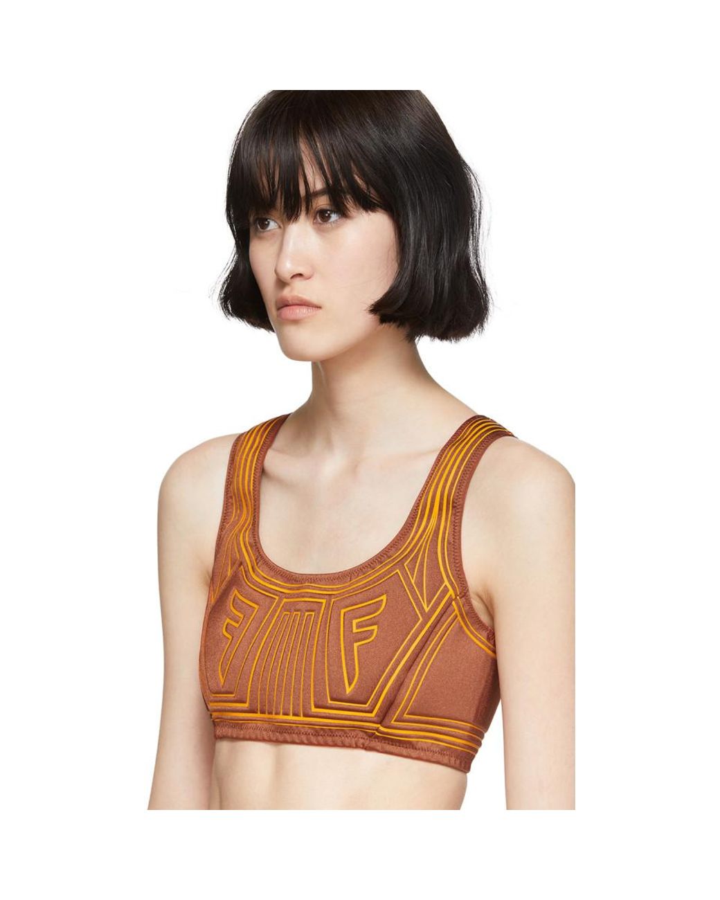 Fendi Brown Ffreedom Sports Bra