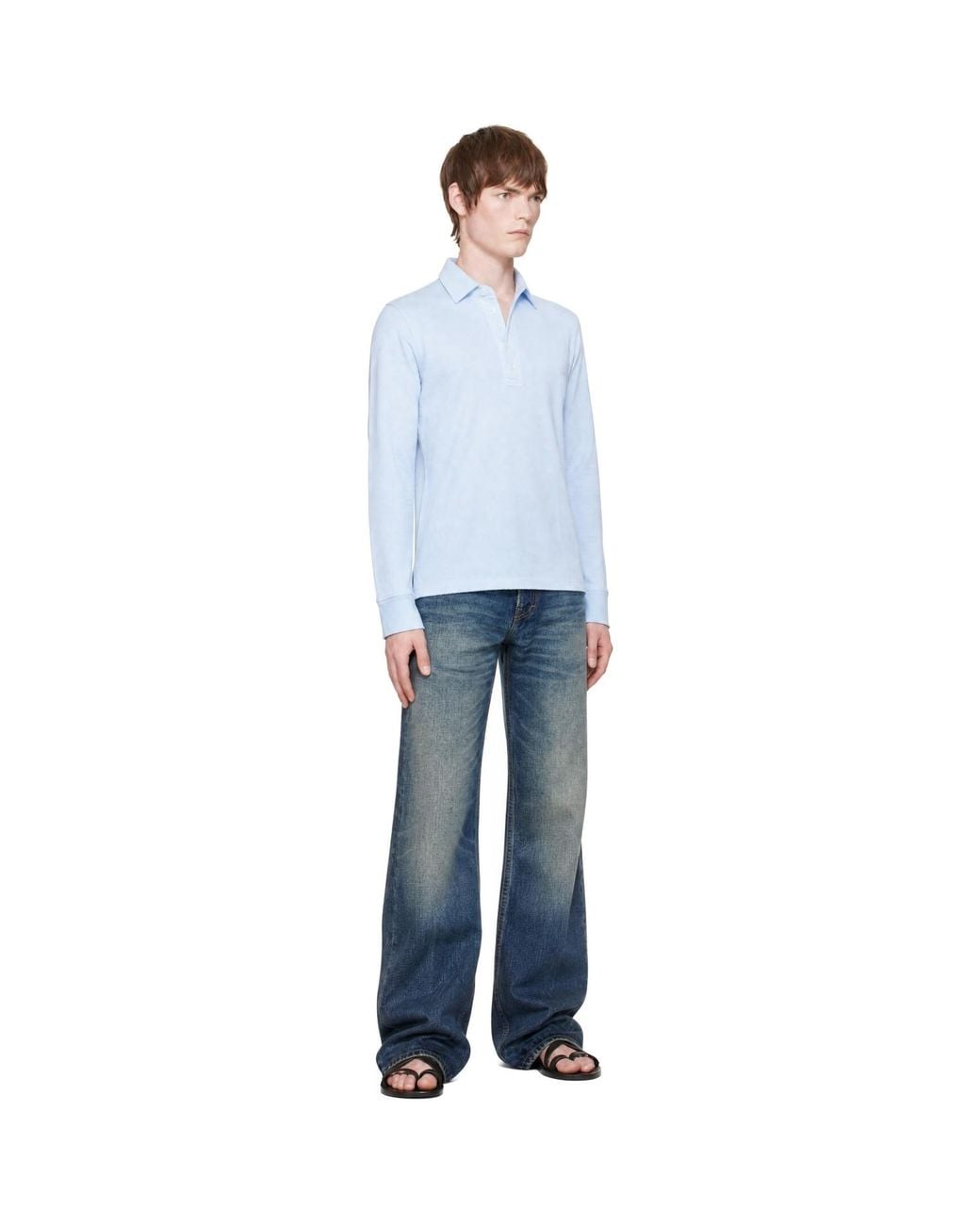 Raimundo Langlois Blue Ssense Exclusive Rugby Polo for men