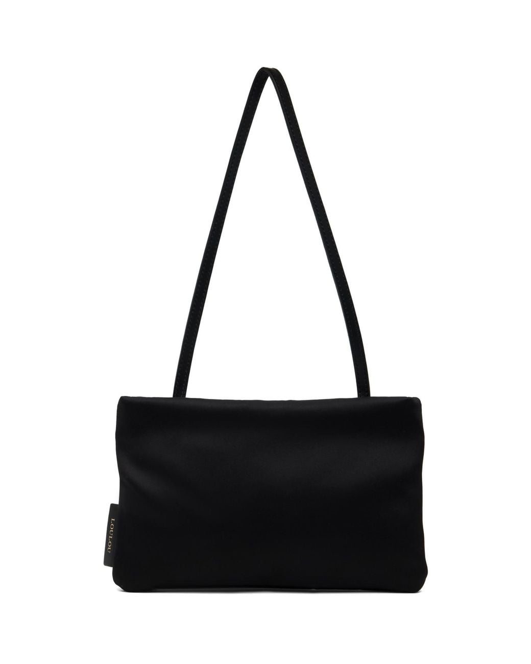 Loulou de Saison Black Grace Small Satin Baguette Bag