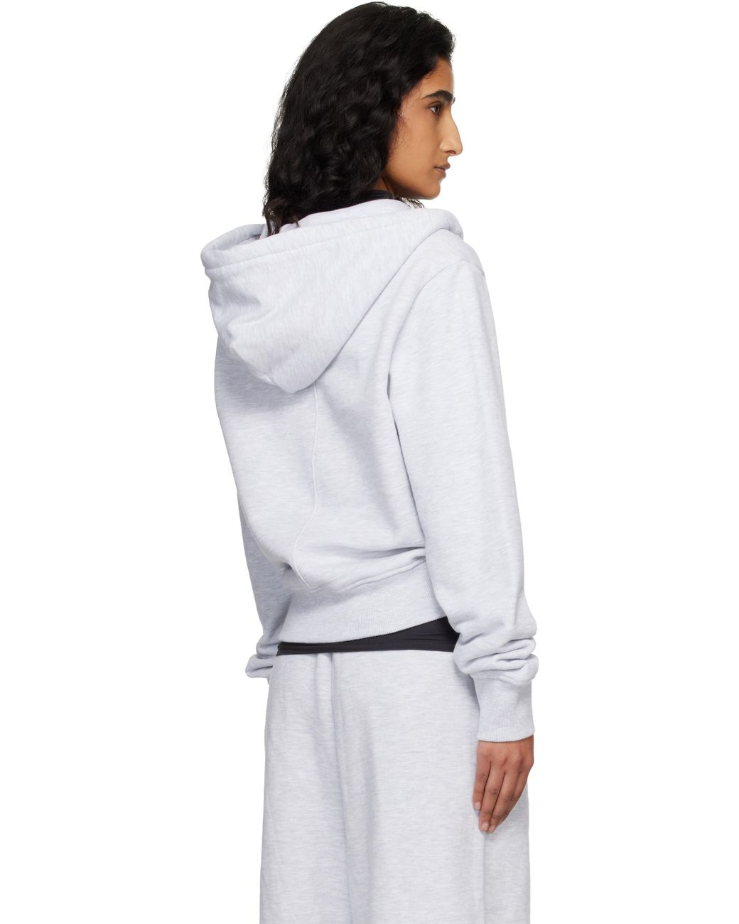 Entire studios White Slim Zip Up Hoodie