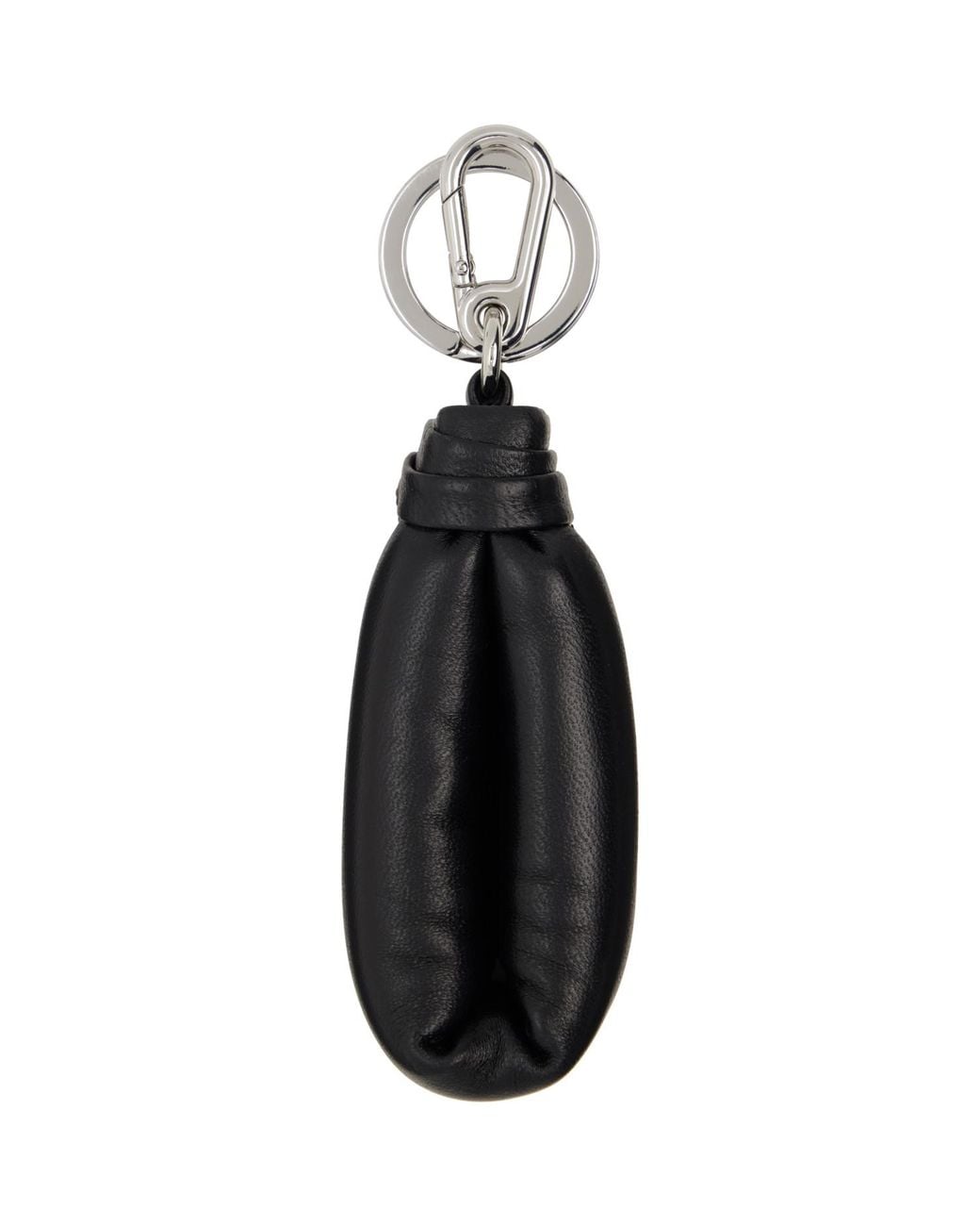 Lemaire Black Wadded Keychain for men