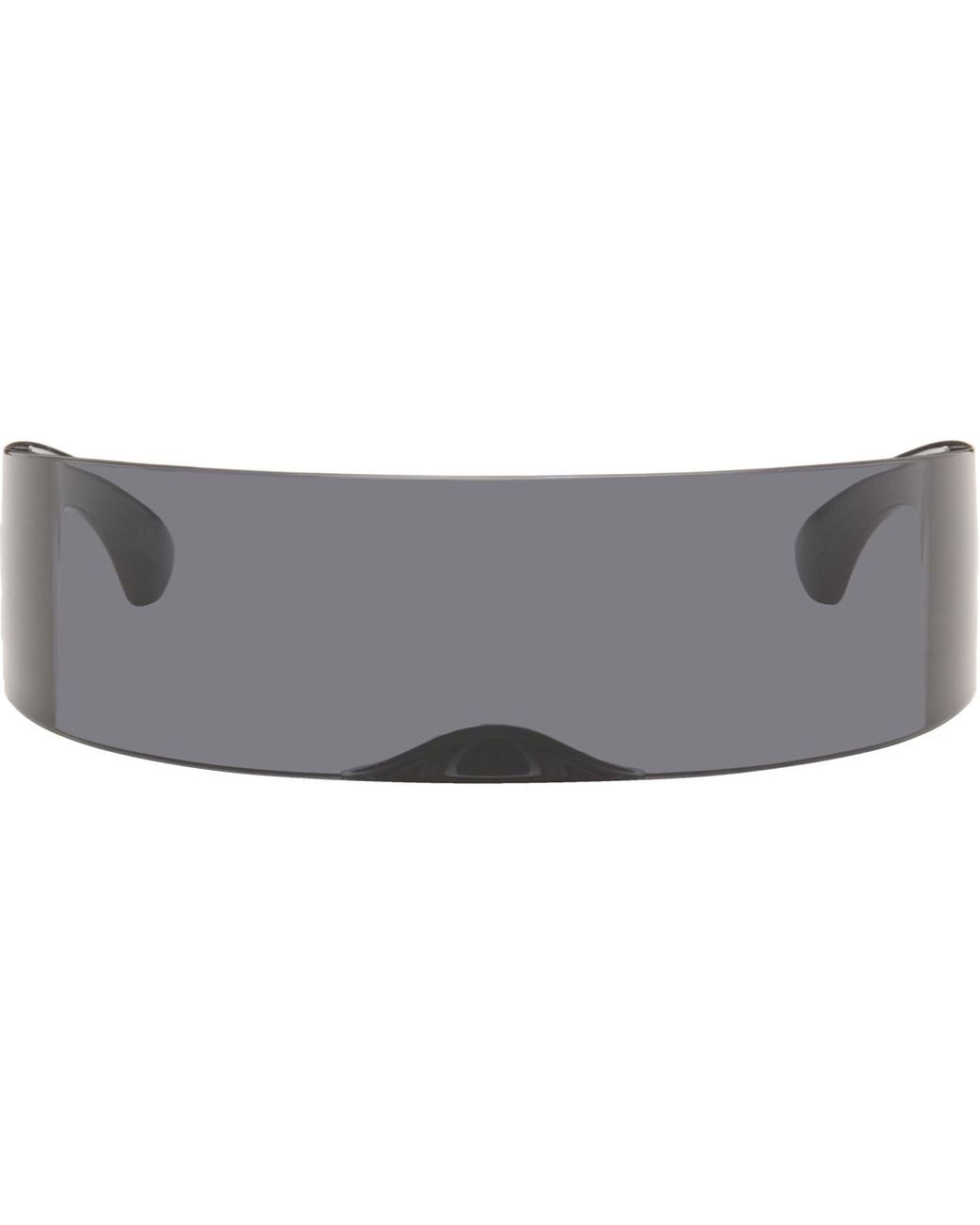 MM6 by Maison Margiela Black Shield Sunglasses