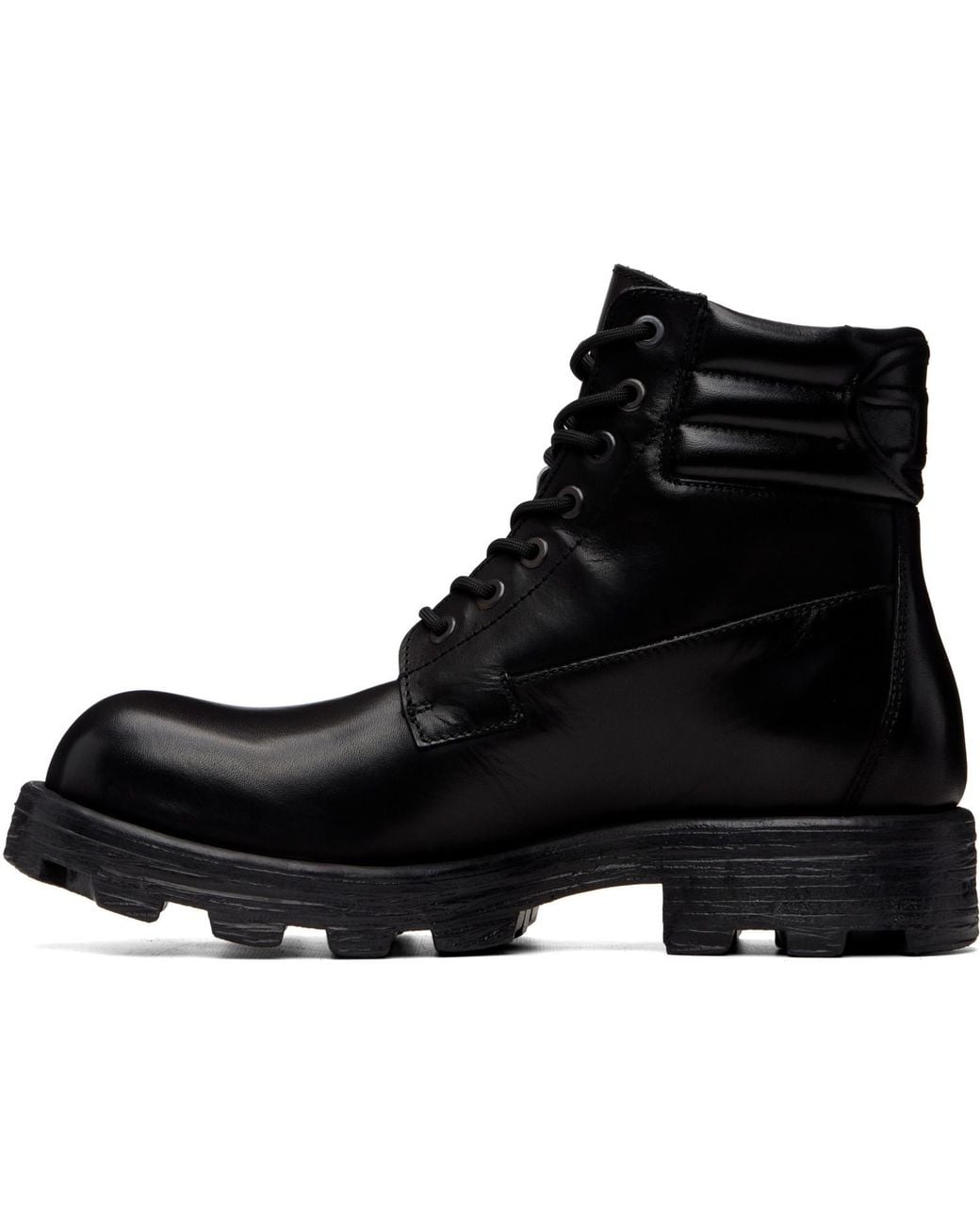 DIESEL Black D-Hammer Combat Boots for men