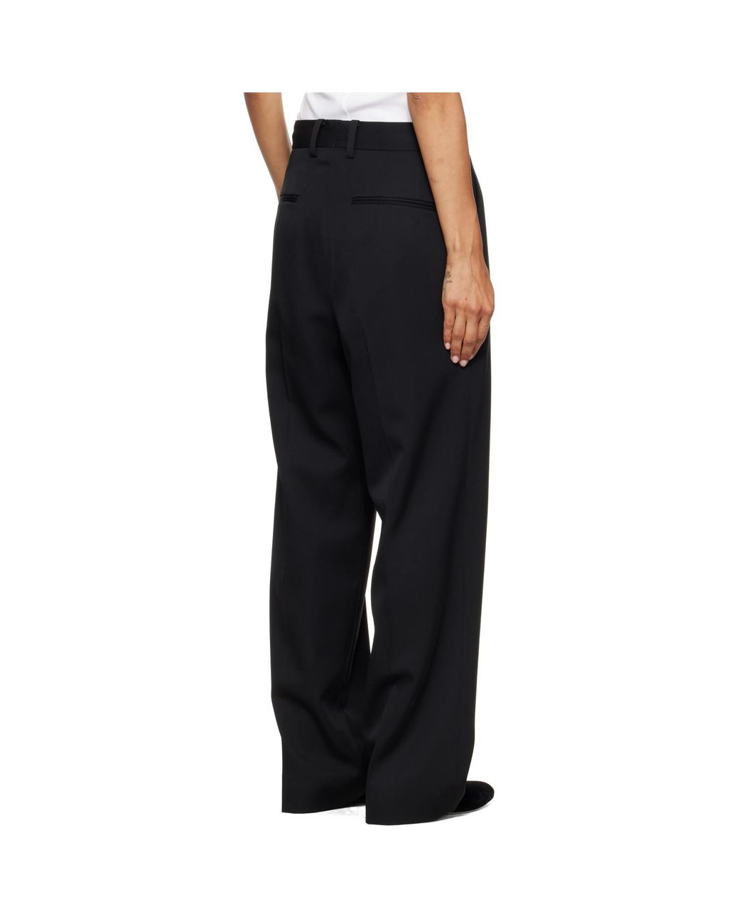 Ssstein Black Straight Trousers
