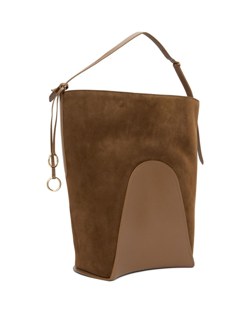 Alaïa Brown Khaki Hip Large Bucket Bi-Material Bag