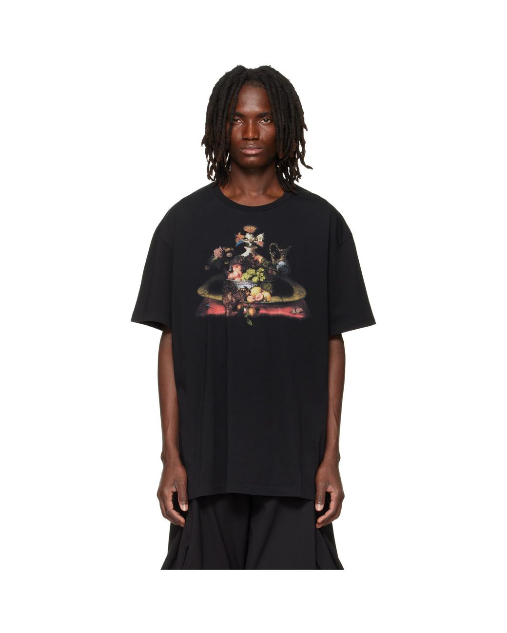 Vivienne Westwood Black Still Life Orb Oversized T-Shirt for men