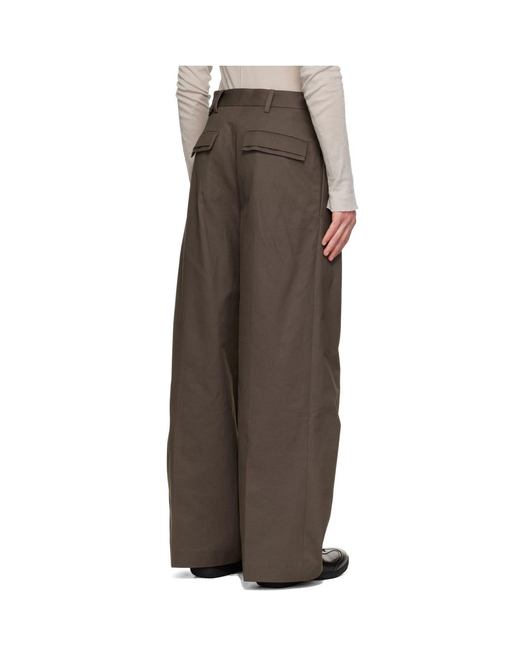 Kiko Kostadinov Brown Dieze Wide Trousers for men