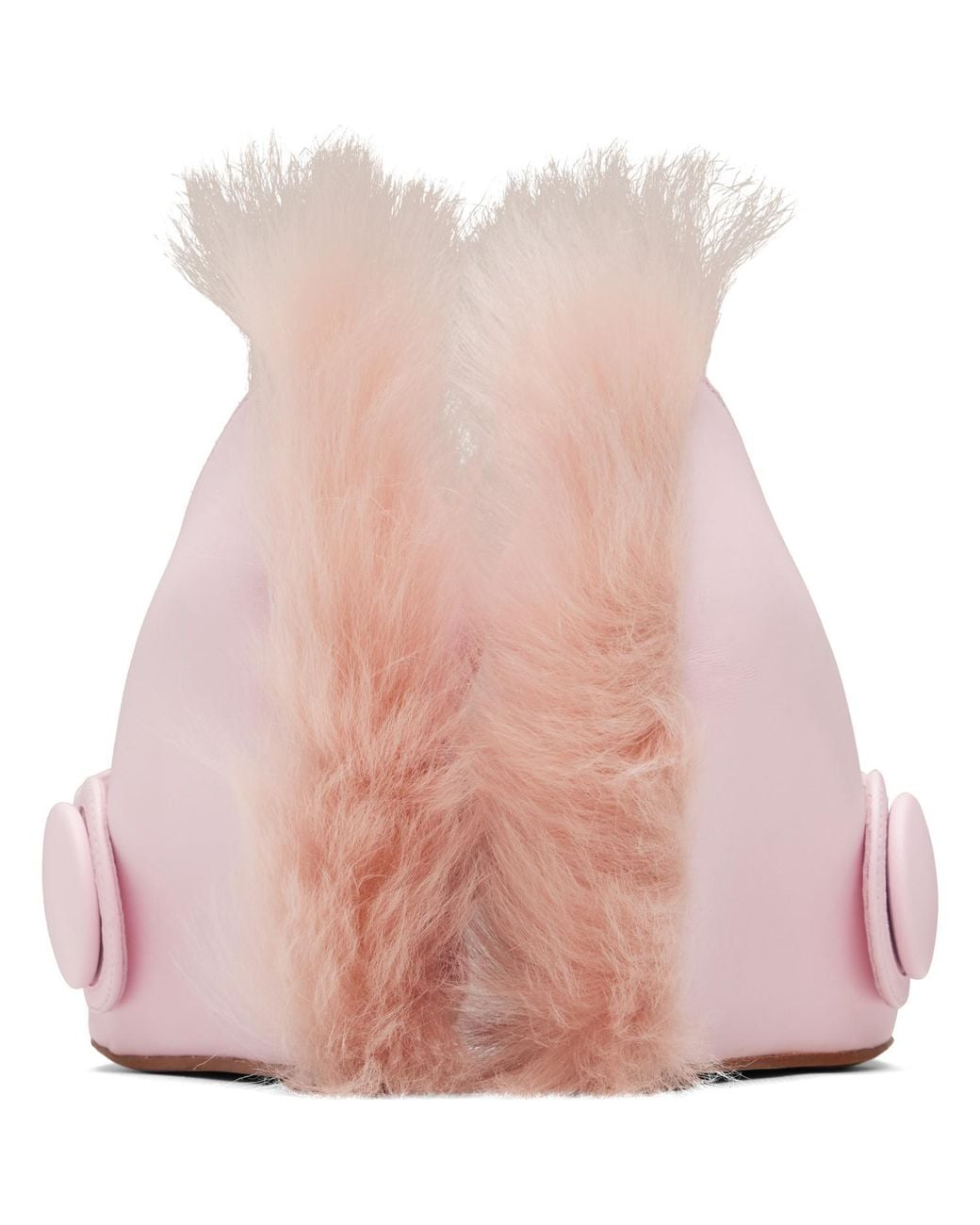 VAQUERA Pink Leather Shearling Heels
