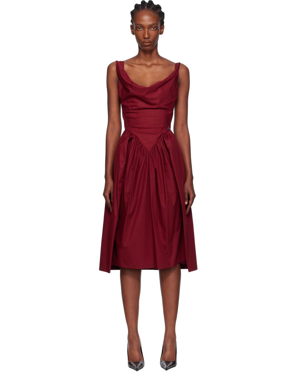 fitted lace wedding dress Red Heart Lace Midi Dress - All Dresses main image 0