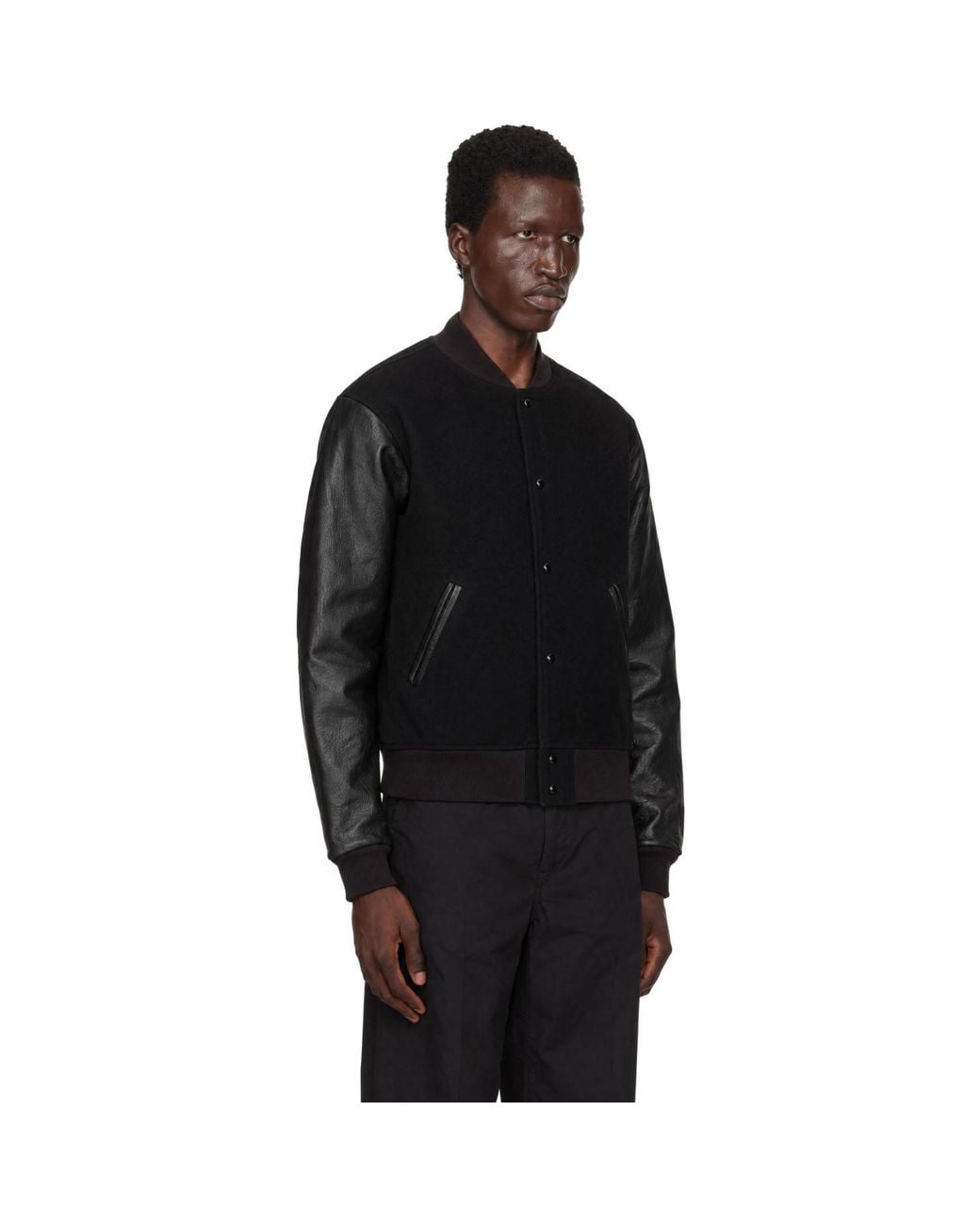 Visvim Black Varsity Jacket for men