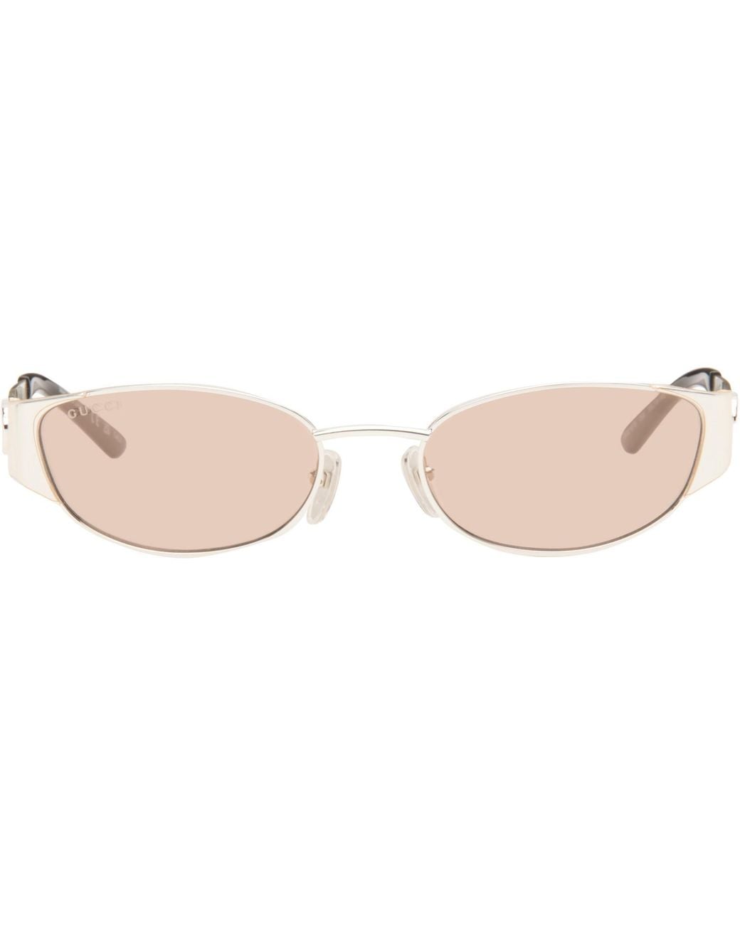 Gucci Pink Oval-Frame Sunglasses