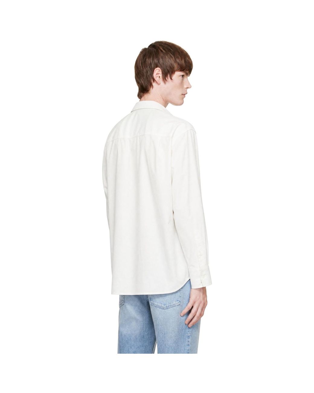 MM6 by Maison Margiela White Cotton Poplin Shirt for men