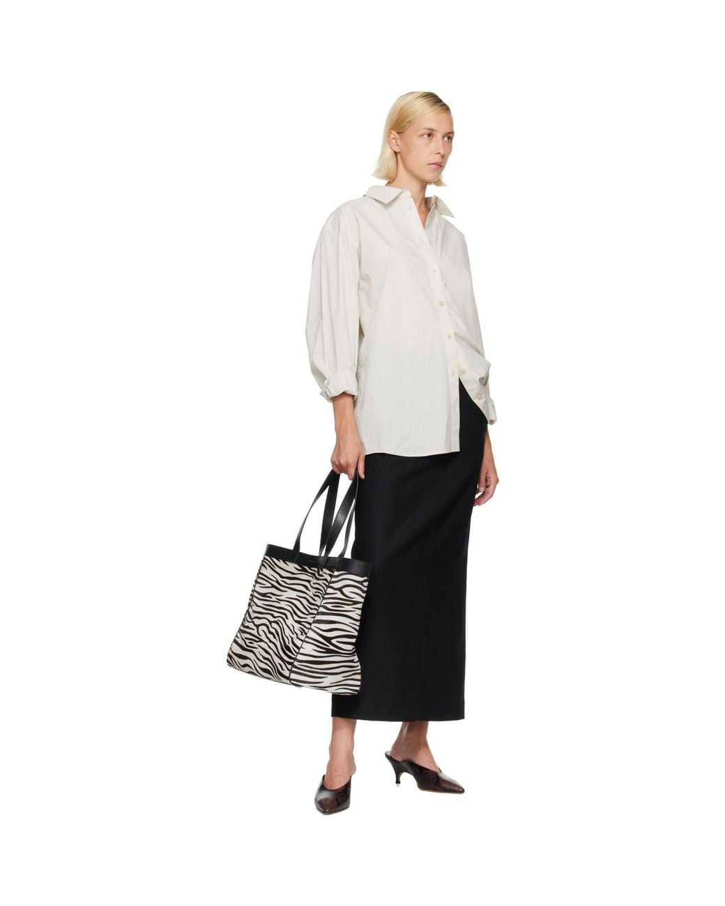 Anine Bing Black Medium Rio Tote