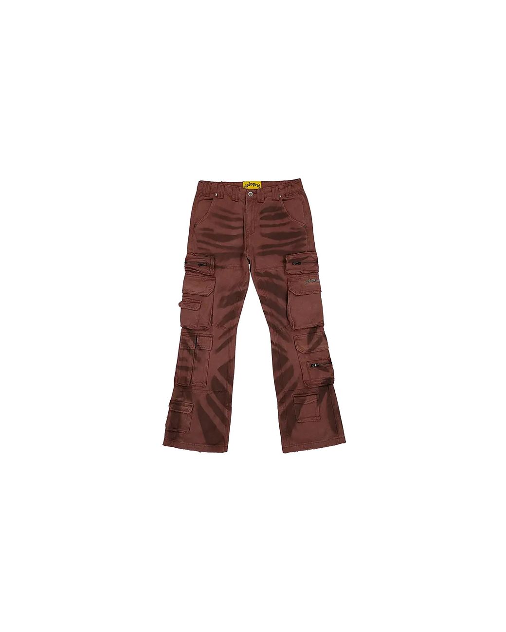 GODSPEED NEW YORK Black Skidrow Flared Cargo Pants "Clay" Gs118" for men