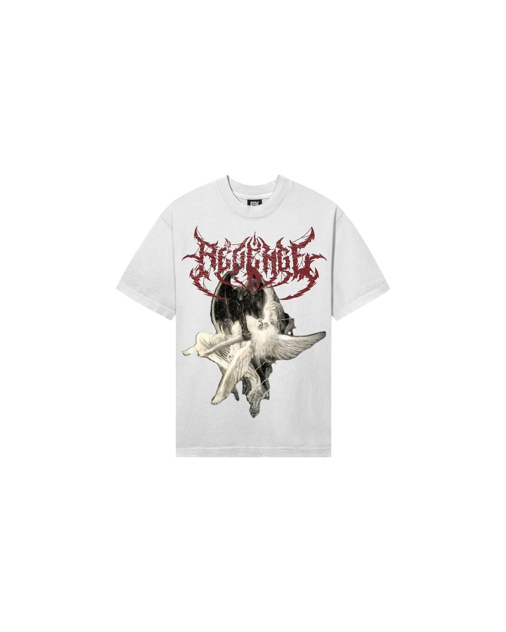 REVENGE Black Fallen Angel T-Shirt "Cement" Rev0039" for men