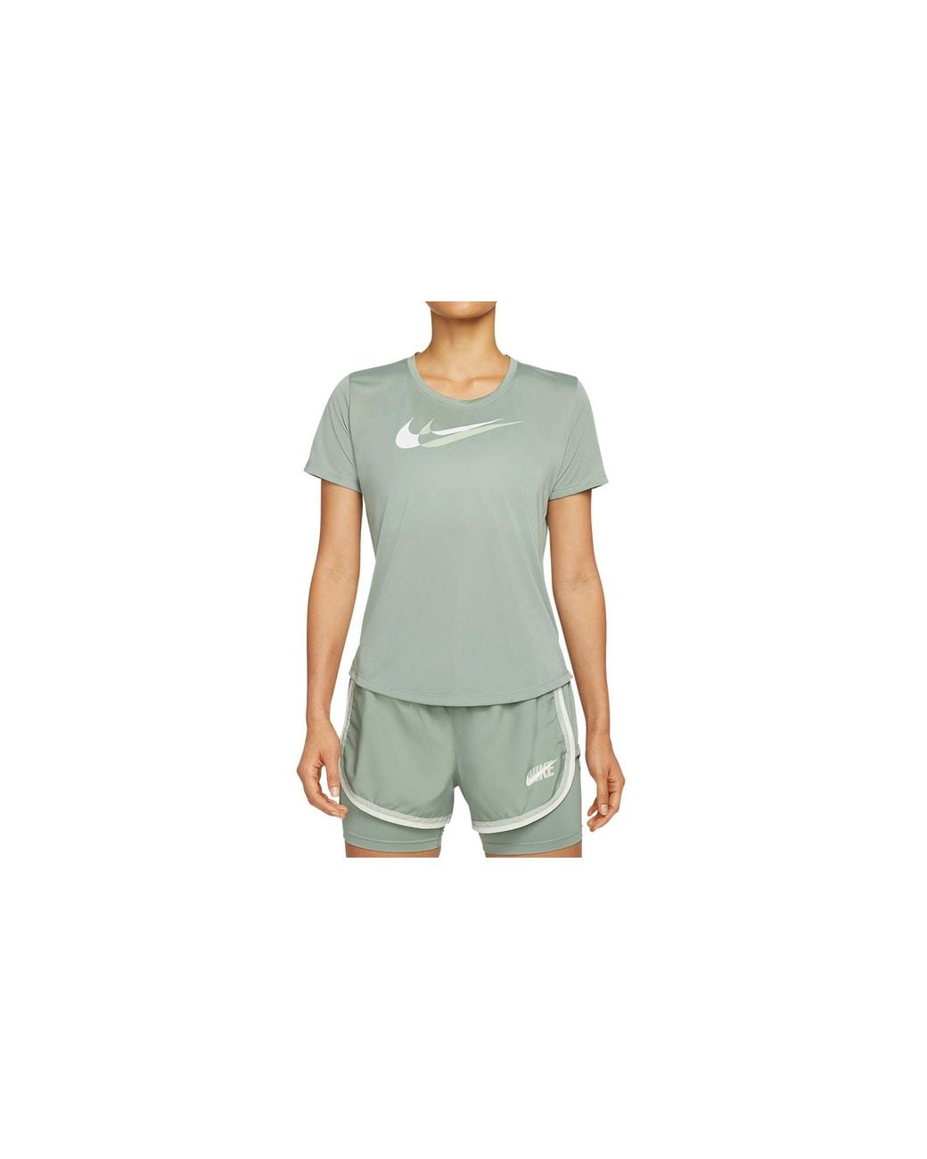 Nike Black Dri-Fit Swoosh Run Short-Sleeve Running Top "Igloo" Dd6478 357"