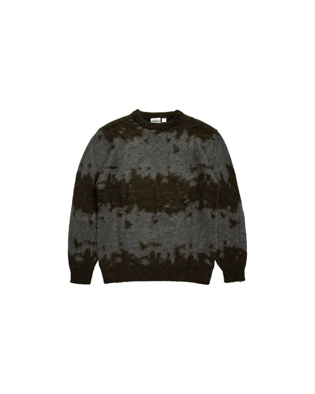 Gramicci Black Mohair Splatter Sweater "Slate" G6Fm J037 Ga410" for men