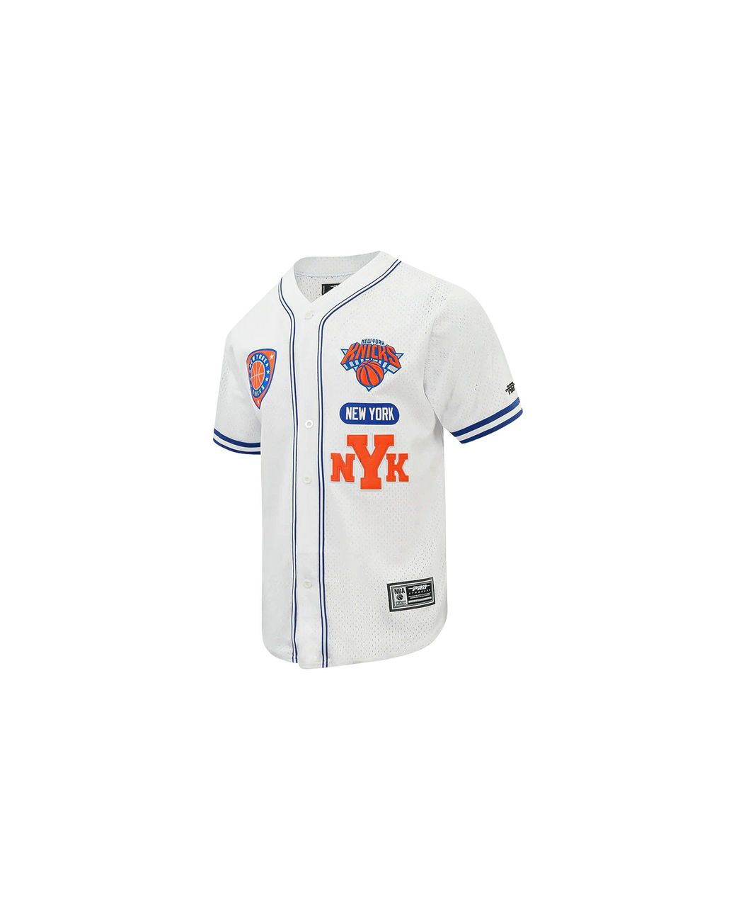 Pro Standard Black Nba New York Knicks Letterman Mesh Shirt Bnk1516960 Wtb" for men