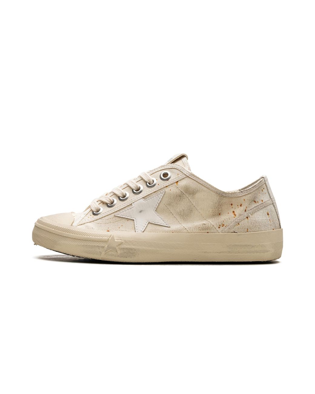 Golden Goose Deluxe Brand Black V-Star 2 Canvas Upper Leather Star "Milk" Gwf00205.F004646.15257"