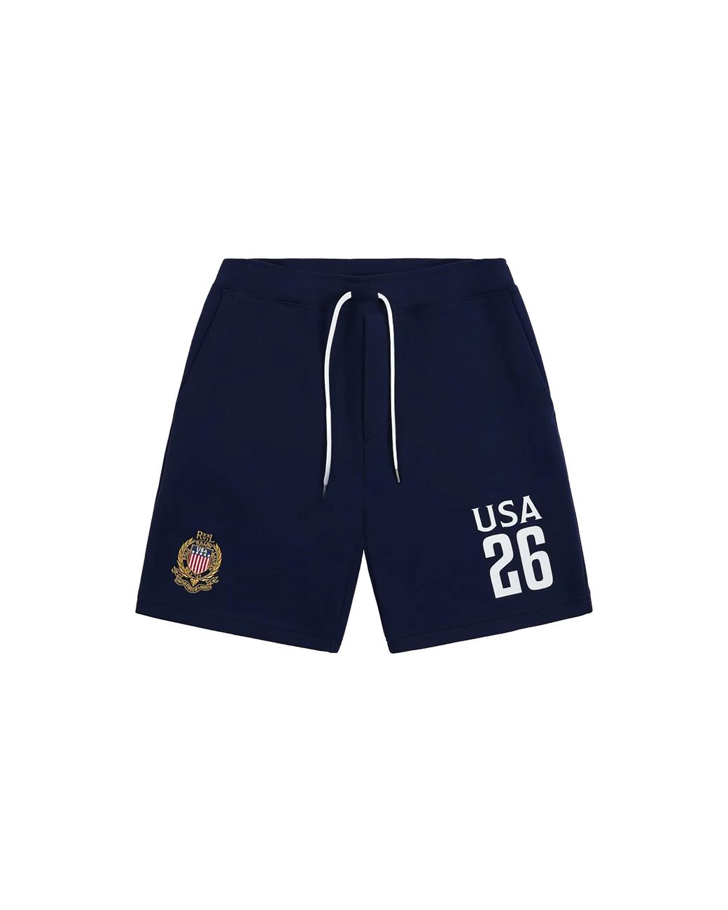 Polo Ralph Lauren Blue Double-Knit Tech Shorts "Usa" 710B20857001" for men