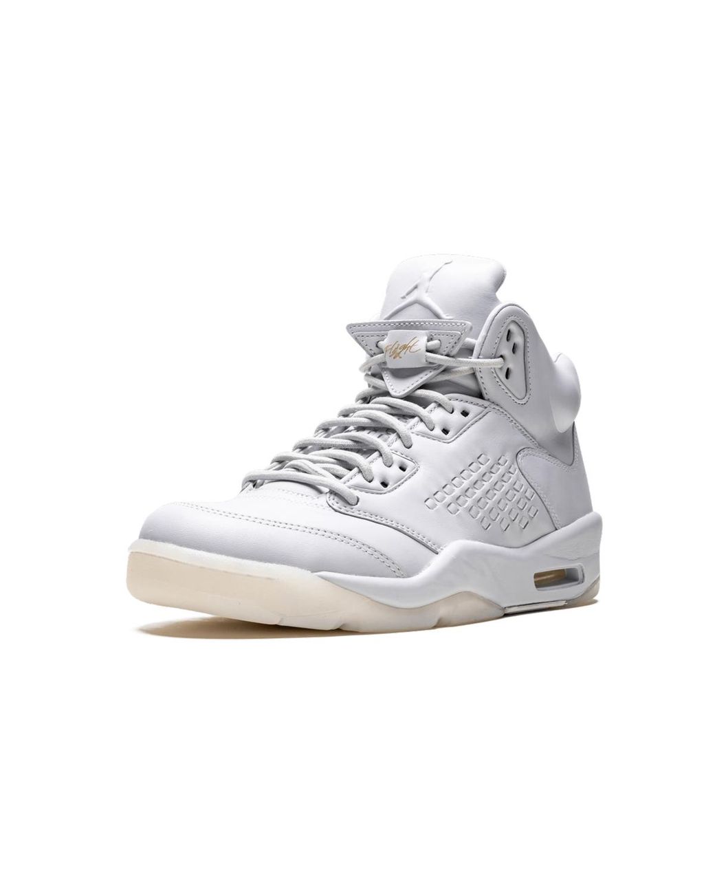 Nike Black Air 5 Retro Prem "Pure Platinum" 881432 003" for men