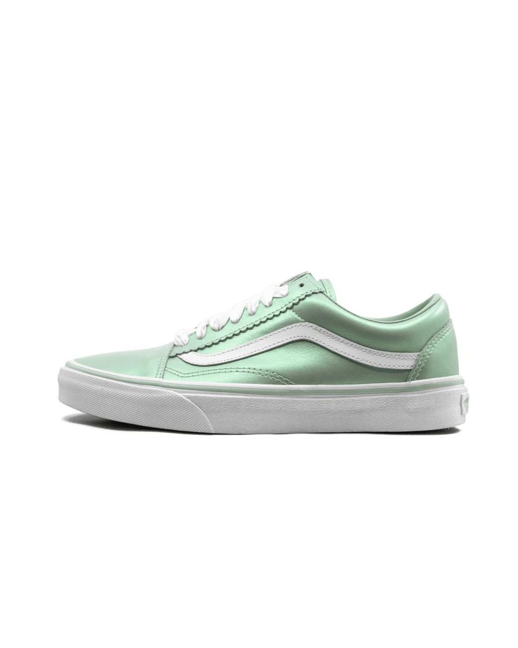 vans old skool green white