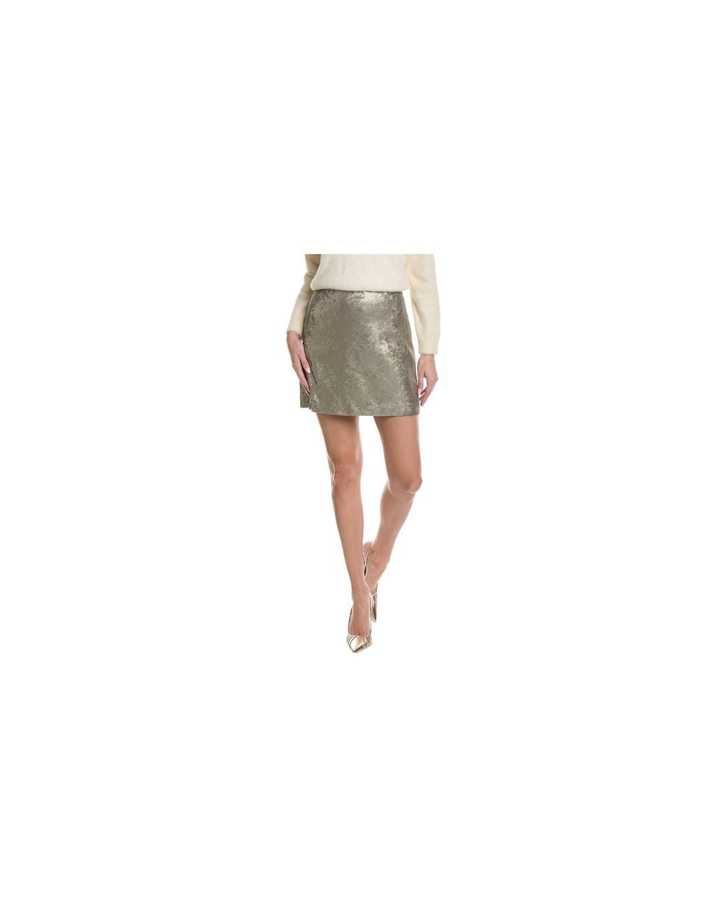 Brunello Cucinelli Black Sequined Mini Skirt "Light Mole" Brun2524"