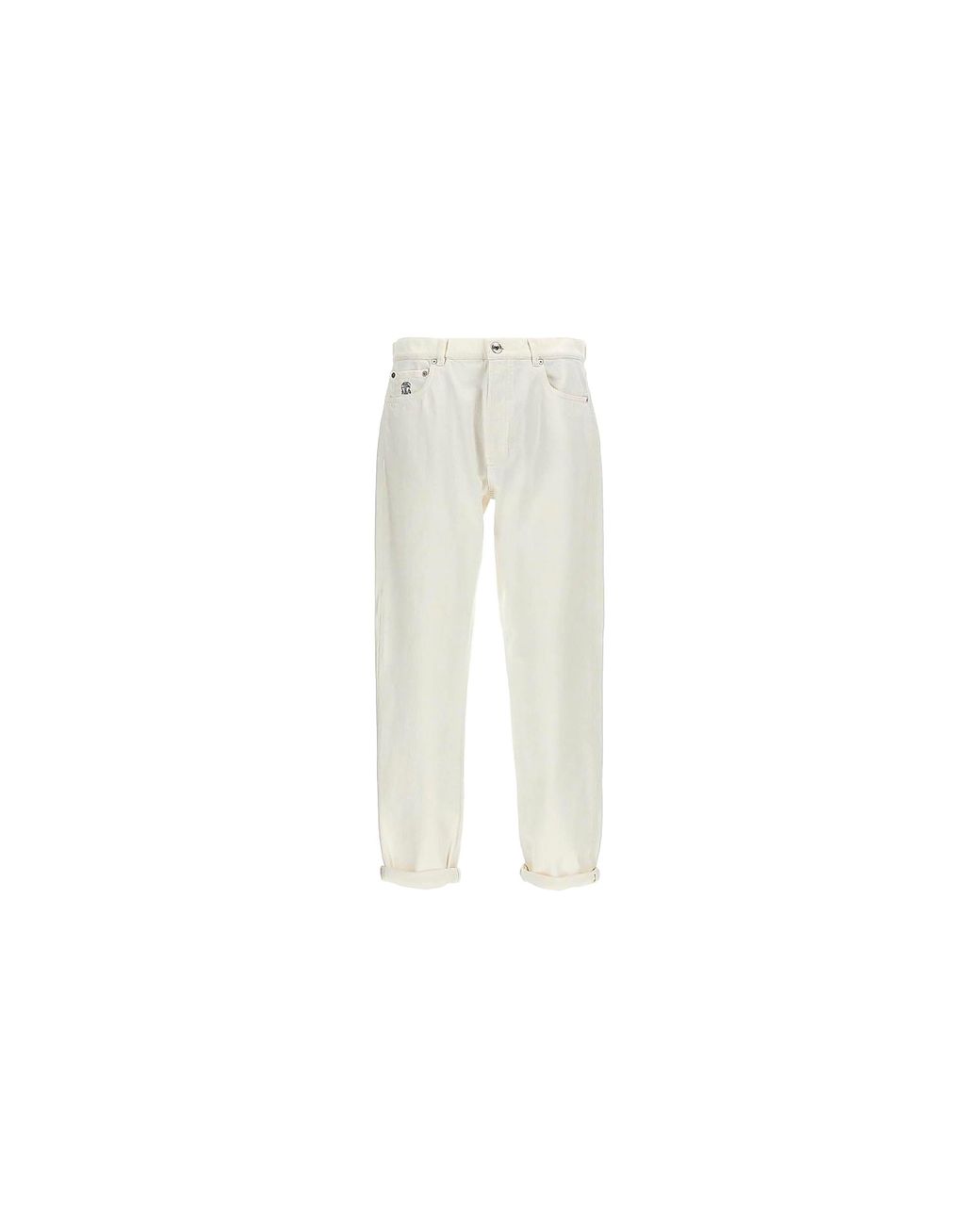 Brunello Cucinelli Black Relaxed Cotton Trousers Brun1236" for men