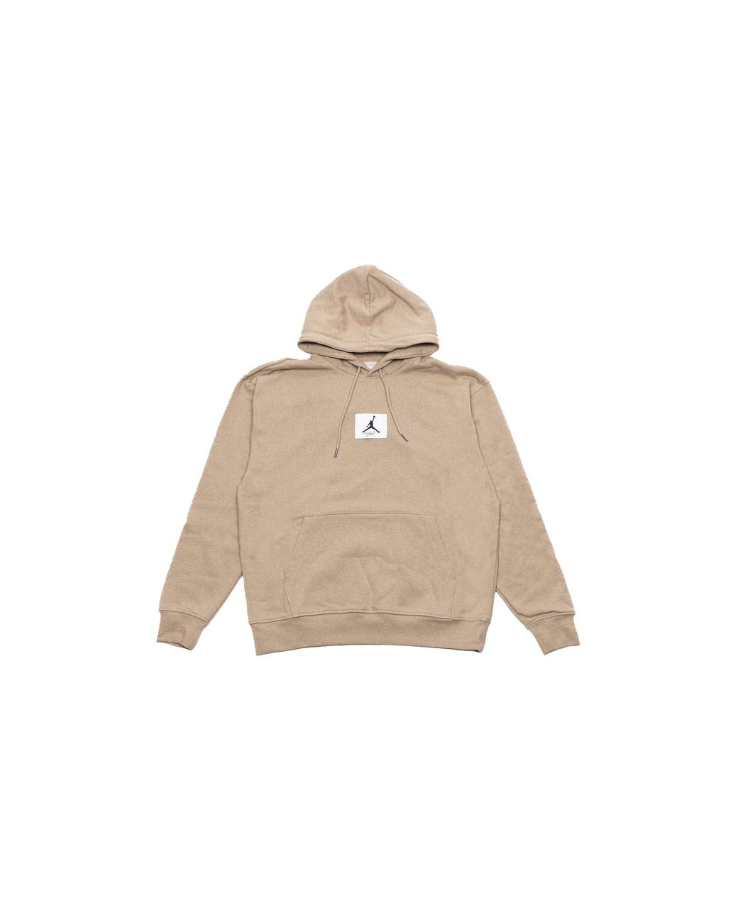 Nike Black Flight Fleece Pullover Hoodie "Hemp Heather" Dq7338 201" for men