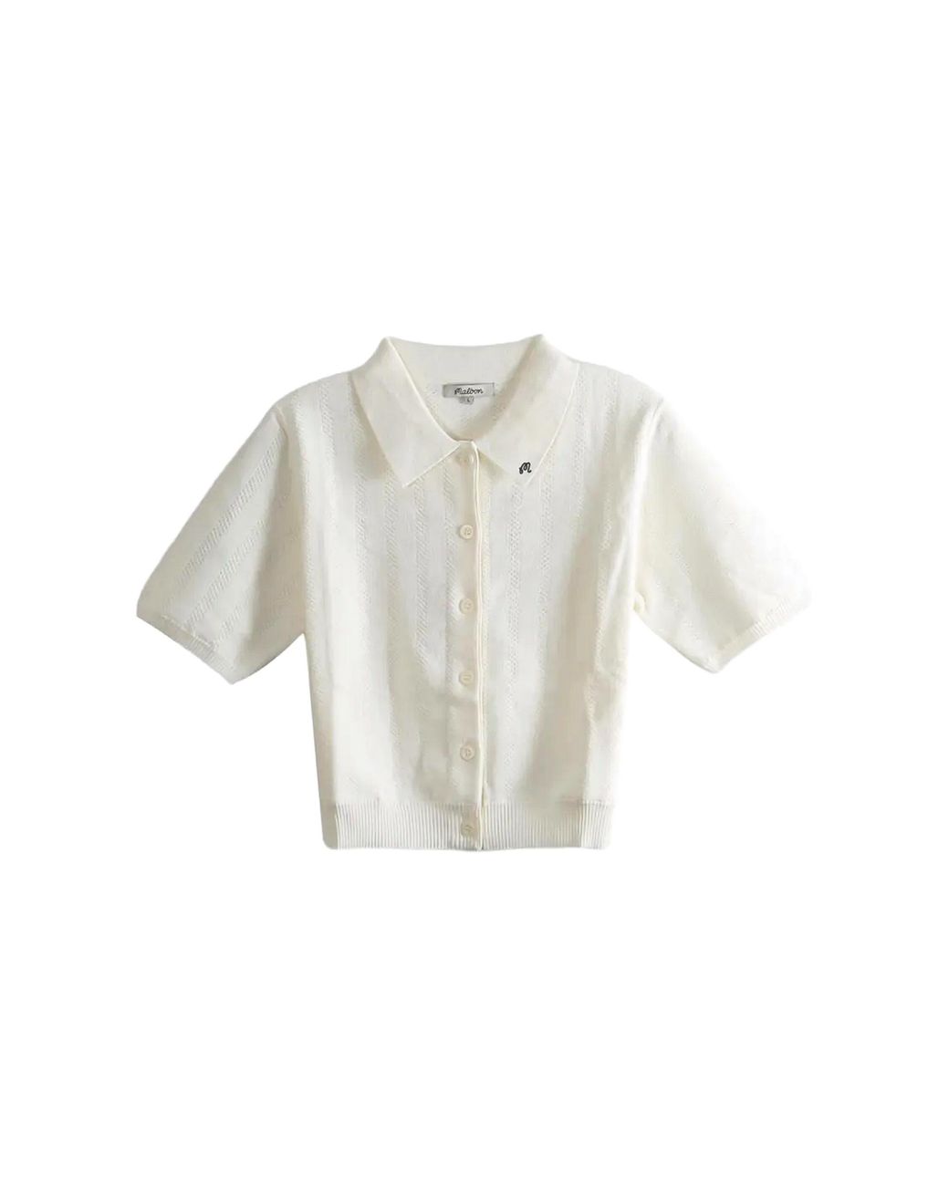 Malbon Golf Black Ren Polo Shirt "Vanilla" Mw 0313 Van"