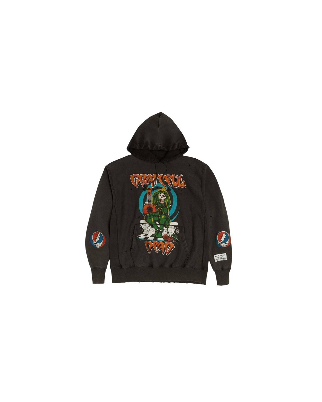 GALLERY DEPT. Black Grateful Dead Hooded Sweatshirt 'Goat Exclusive' Gdgdhwbge" for men