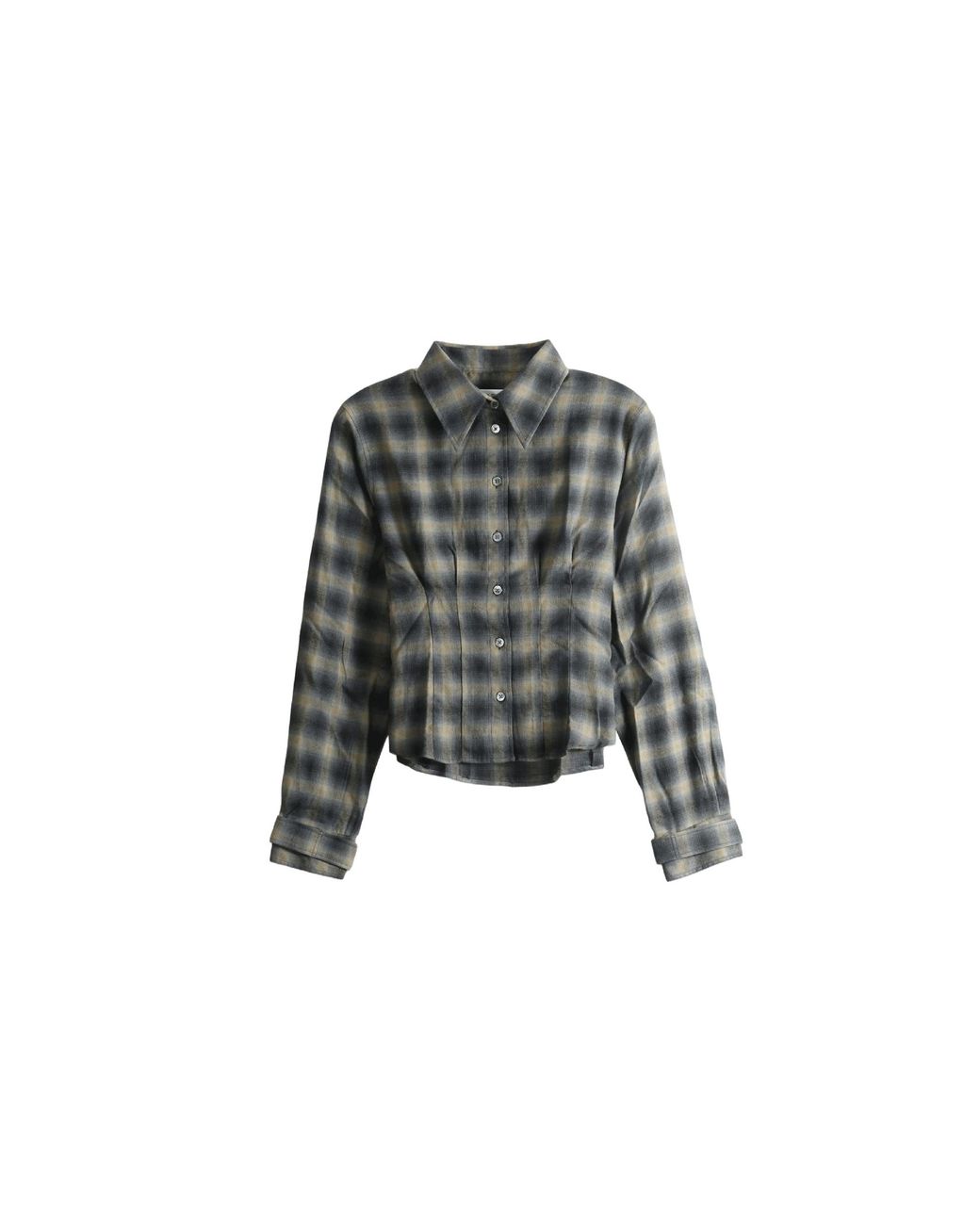 Our Legacy Black Envelop Shirt "Yukon Check Woolton" W4262Eyc"