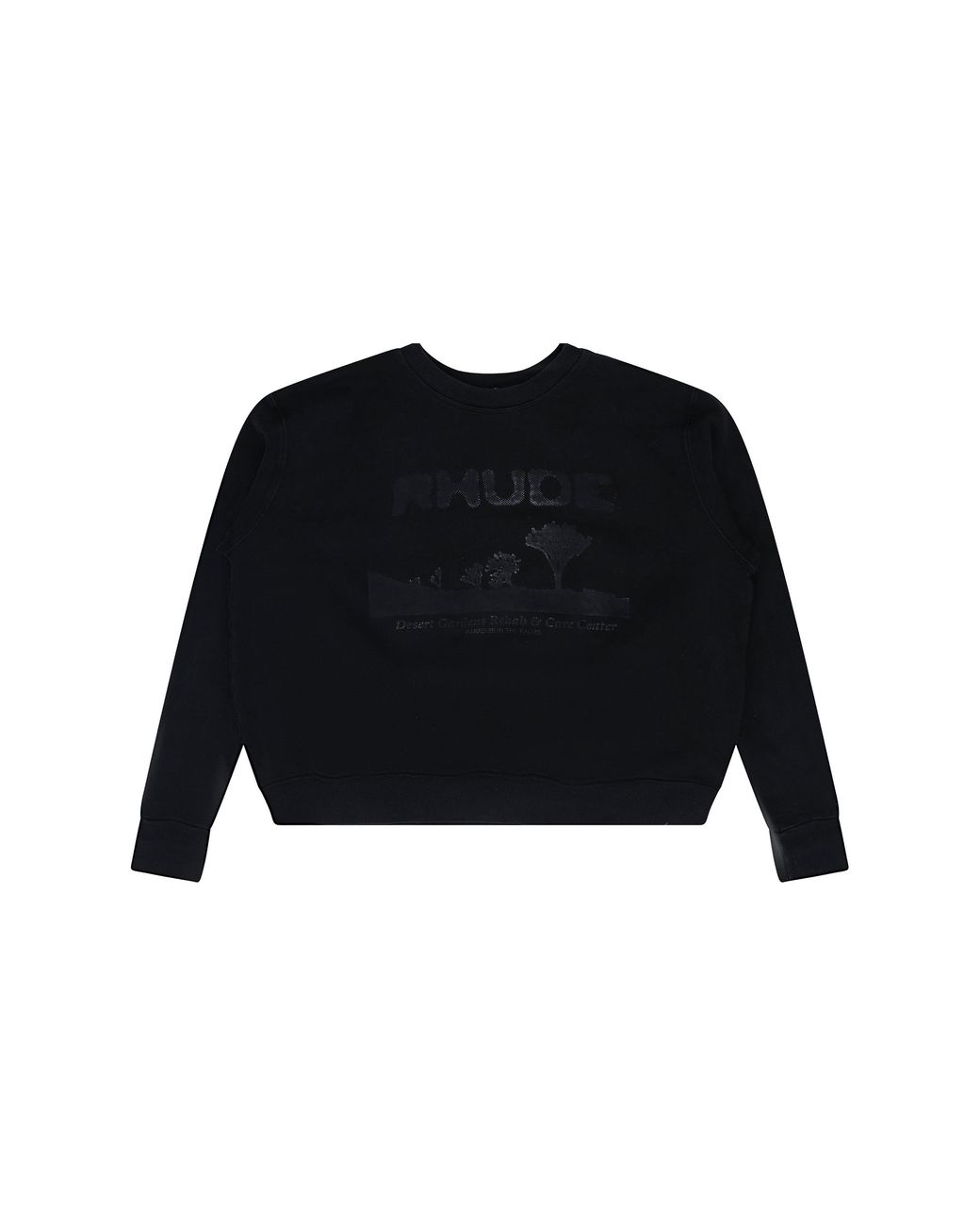 Rhude Black Crewneck Sweater Rhd-Mhds-1946" for men