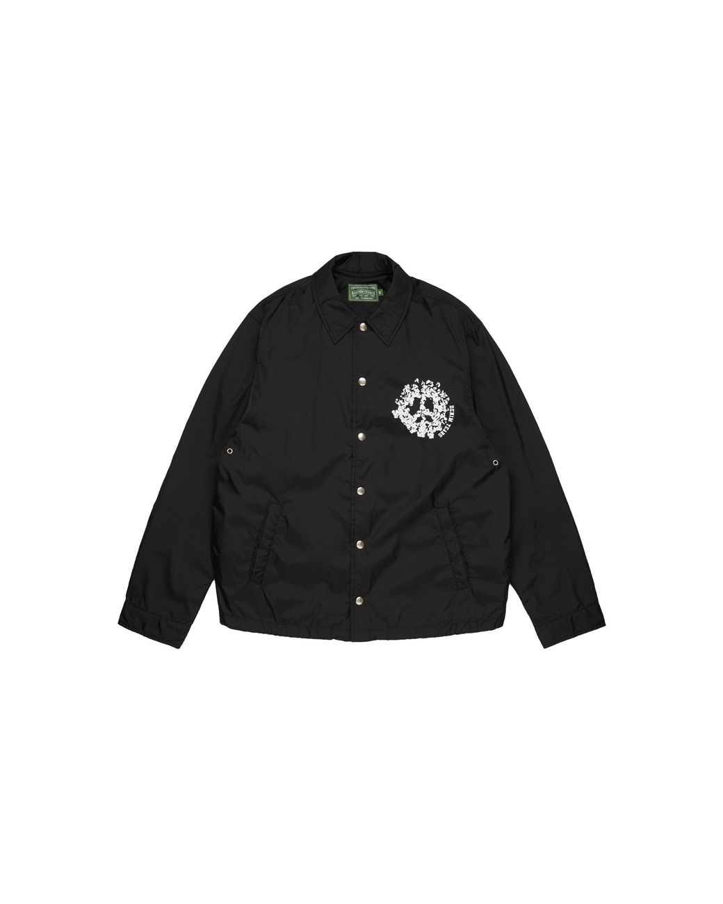 DENIM TEARS Black Peace Wreath Coaches Jacket Dt922" for men